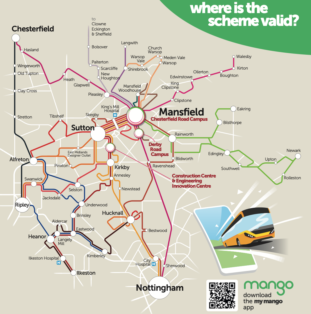 Connection routes map